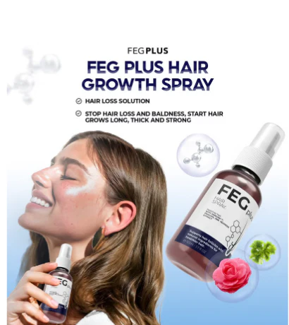 FEG PLUS Hair & Beard Regrowth Spray – Anti-Hair Loss with Minoxidil, Redensyl & Natural Extracts (50ml)