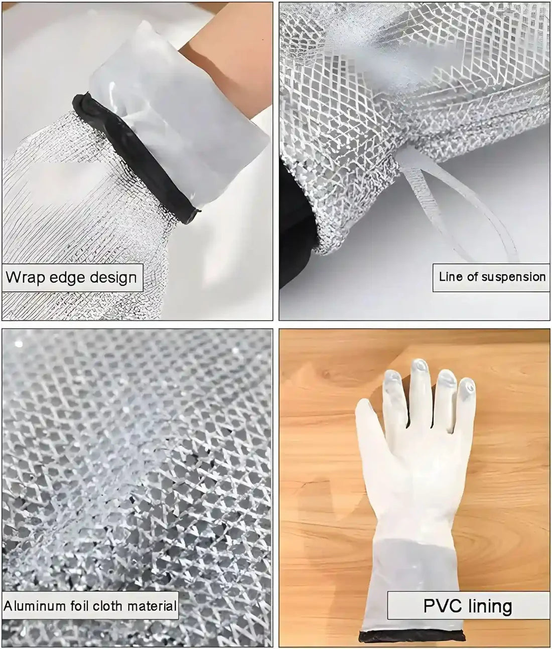 “Multipurpose Wire Dishwashing Glove – Non-Scratch Steel Wire Cleaning Cloth | Wet & Dry Miracle Scrubber | Heat-Resistant Aluminum Kitchen Gloves