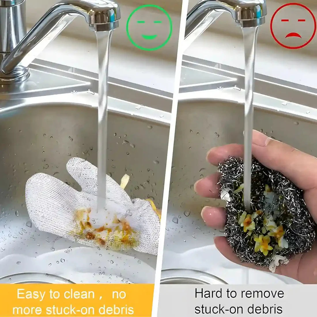 “Multipurpose Wire Dishwashing Glove – Non-Scratch Steel Wire Cleaning Cloth | Wet & Dry Miracle Scrubber | Heat-Resistant Aluminum Kitchen Gloves