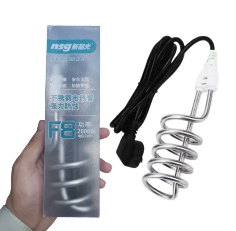 RAF F8 2000W Electric Water Heating Coil – Fast & Safe Stainless Steel Immersion Rod for Quick Home Heating