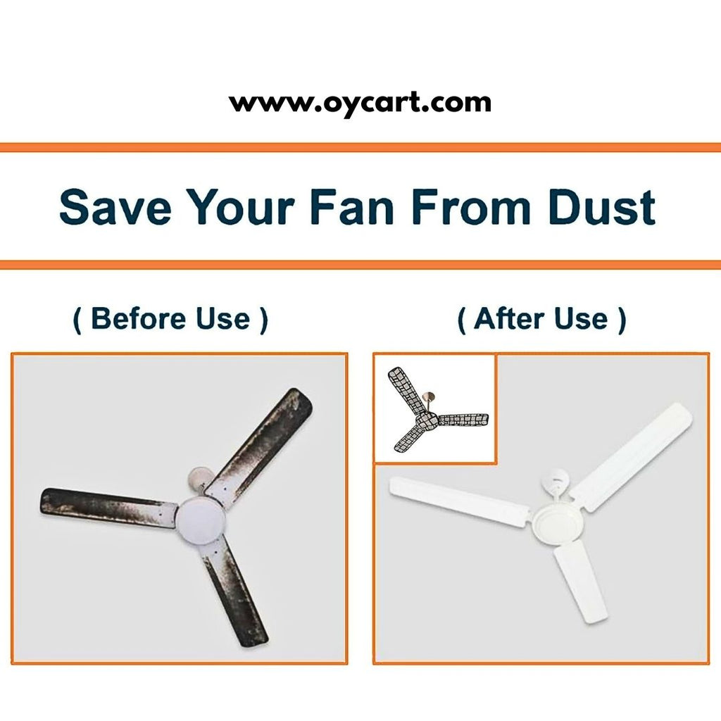 Waterproof & Dustproof 3-Blade Ceiling Fan Cover – Premium Protection (Random Color)