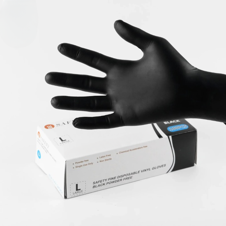 Black Nitrile Gloves 100pcs – Powder-Free Disposable Black Nitrile Gloves 100pcs – Powder-Free Disposable