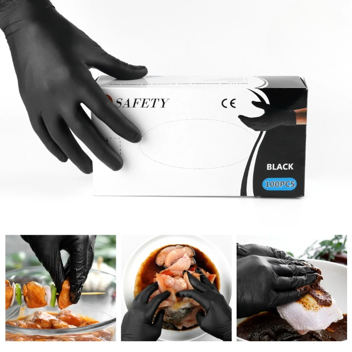 Black Nitrile Gloves 100pcs – Powder-Free Disposable Black Nitrile Gloves 100pcs – Powder-Free Disposable