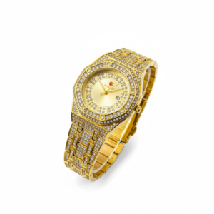 gold diamond style watch – luxury quartz unisex