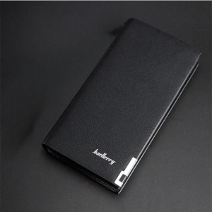 premium men wallet – slim luxury card holder black