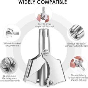 Manual Nose Hair Trimmer – Stainless Steel Grooming Tool