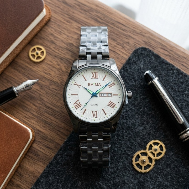 baima quartz watch – stainless steel black dial baima quartz watch – stainless steel black dial