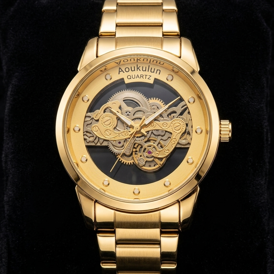skeleton dial men watch – blue silver quartz luxury skeleton dial men watch – blue silver quartz luxury