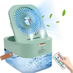mini air cooler fan with mist – usb desk fan 3 in 1
