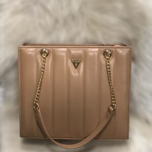 elegant chain strap handbag – beige designer style 13×11