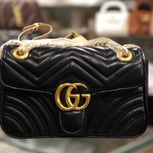 luxury matelassé crossbody bag – black designer style |