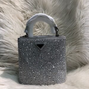 rhinestone mini handbag – sparkling party purse black