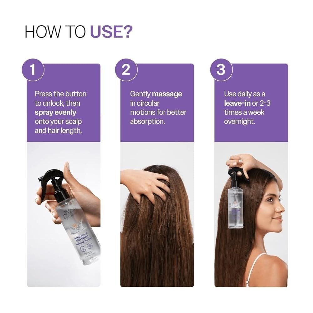 Rosemary & Rice Hair Growth Spray 200ml – Thick & Strong Hair Rosemary & Rice Hair Growth Spray 200ml – Thick & Strong Hair
