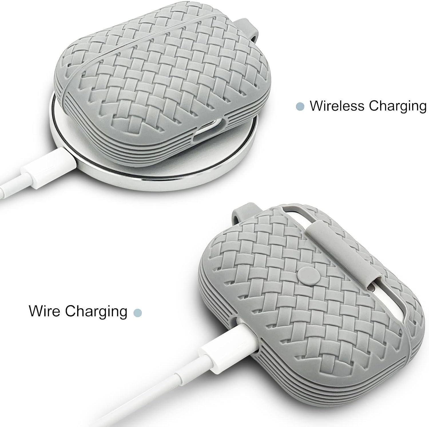 silicone braided airpods case – soft tpu shockproof cover (breathable design) silicone braided airpods case – soft tpu shockproof cover (breathable design)
