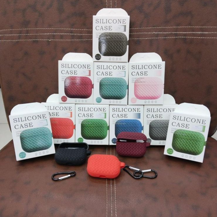 silicone braided airpods case – soft tpu shockproof cover (breathable design) silicone braided airpods case – soft tpu shockproof cover (breathable design)