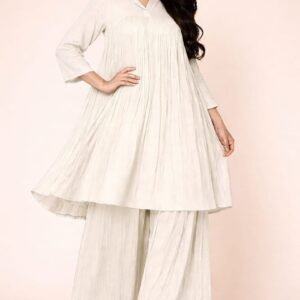 purple pleated 2 piece dress for women (code: oc2p000201)