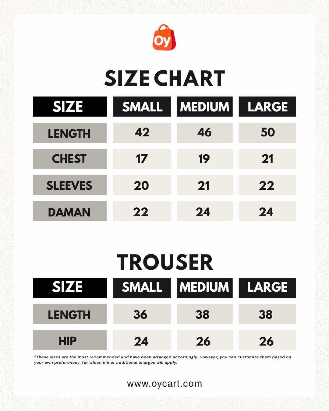 Oycart Dress Size Cart