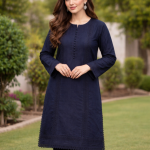 Midnight Elegance Embroidered 2-Piece Suit