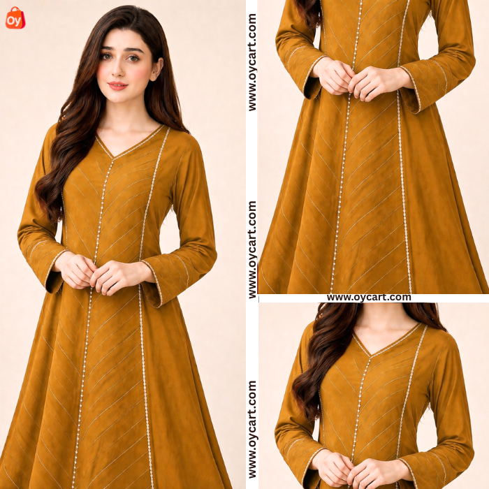elegant front design stitched long kurti – premium soft fabric elegant front design stitched long kurti – premium soft fabric