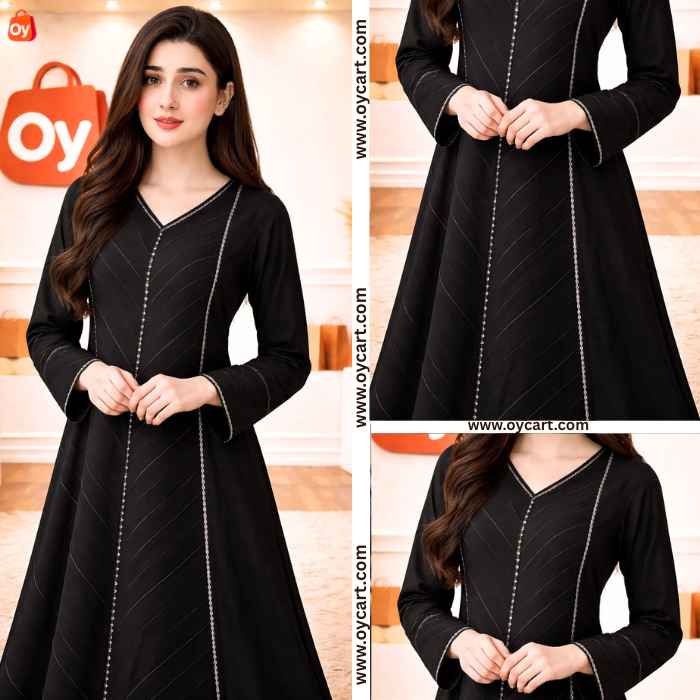 elegant front design stitched long kurti – premium soft fabric elegant front design stitched long kurti – premium soft fabric