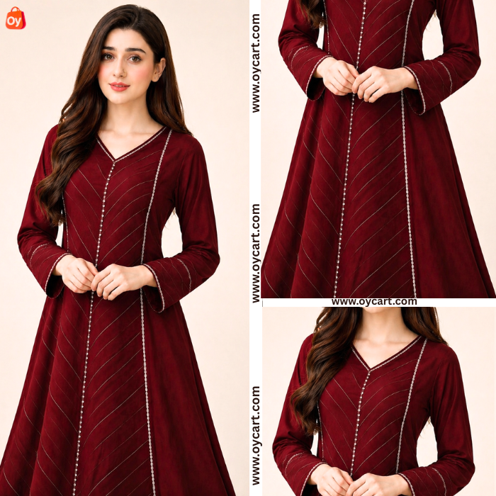 elegant front design stitched long kurti – premium soft fabric elegant front design stitched long kurti – premium soft fabric