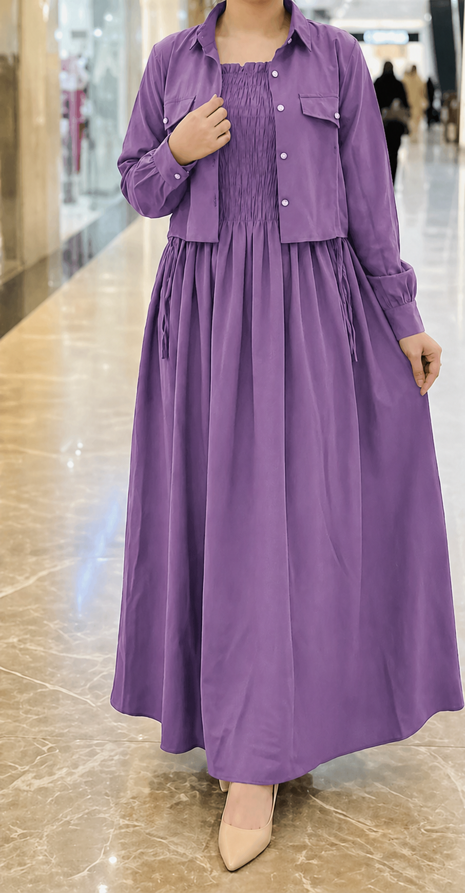 premium lawn maxi dress with stylish front open shirt jacket ocwd10005 premium lawn maxi dress with stylish front open shirt jacket ocwd10005