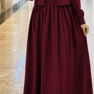 premium lawn maxi dress with stylish front open shirt jacket ocwd10005