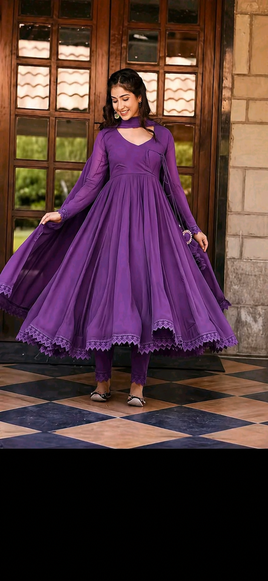 premium lawn maxi frock suit with dupatta (elegant flare style) ocwd10005 premium lawn maxi frock suit with dupatta (elegant flare style) ocwd10005