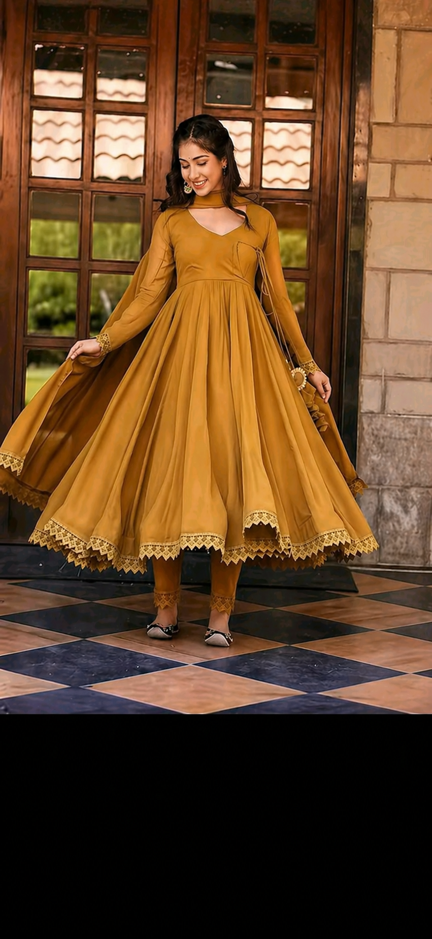 premium lawn maxi frock suit with dupatta (elegant flare style) ocwd10005 premium lawn maxi frock suit with dupatta (elegant flare style) ocwd10005