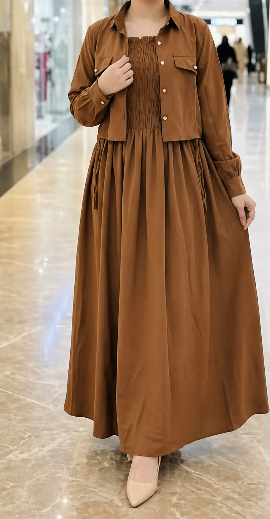 premium lawn maxi dress with stylish front open shirt jacket ocwd10005 premium lawn maxi dress with stylish front open shirt jacket ocwd10005