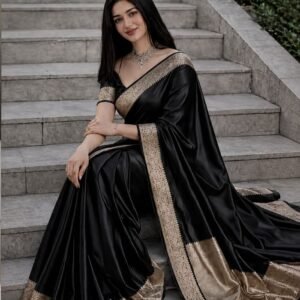 luxury premium silk saree for women – designer embroidered border with double lining ocwd10004