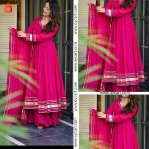 premium lawn anarkali suit with dupatta ocwd10011
