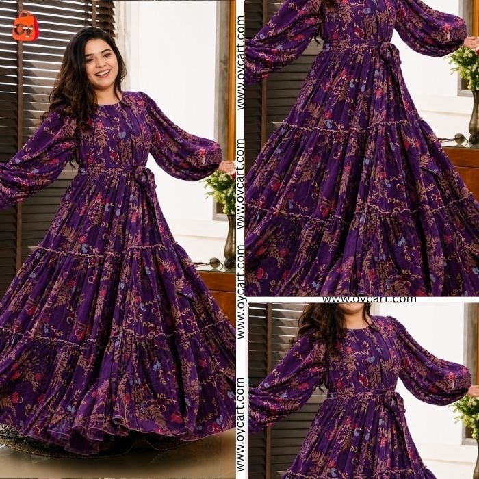 premium printed lawn maxi dress with double chiffon ocwd10013 premium printed lawn maxi dress with double chiffon ocwd10013